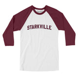 Starkville Varsity Men/Unisex Raglan 3/4 Sleeve T-Shirt-Allegiant Goods Co. Vintage Sports Apparel