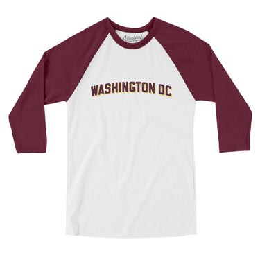 Washington Dc Varsity Men/Unisex Raglan 3/4 Sleeve T-Shirt-Allegiant Goods Co. Vintage Sports Apparel