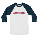 Washington Dc Varsity Men/Unisex Raglan 3/4 Sleeve T-Shirt-Allegiant Goods Co. Vintage Sports Apparel
