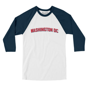 Washington Dc Varsity Men/Unisex Raglan 3/4 Sleeve T-Shirt-Allegiant Goods Co. Vintage Sports Apparel