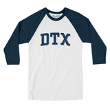 Dtx Varsity Men/Unisex Raglan 3/4 Sleeve T-Shirt-Allegiant Goods Co. Vintage Sports Apparel