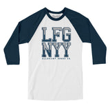 Lfg Nyy Men/Unisex Raglan 3/4 Sleeve T-Shirt-Allegiant Goods Co. Vintage Sports Apparel