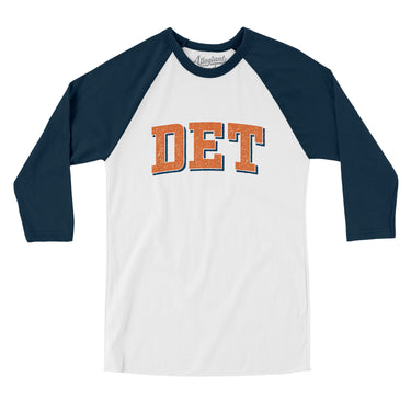 Det Varsity Men/Unisex Raglan 3/4 Sleeve T-Shirt-Allegiant Goods Co. Vintage Sports Apparel