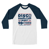 Disco Demolition Night Men/Unisex Raglan 3/4 Sleeve T-Shirt-Allegiant Goods Co. Vintage Sports Apparel