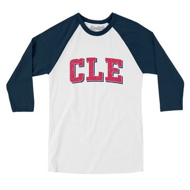 Cle Varsity Men/Unisex Raglan 3/4 Sleeve T-Shirt-Allegiant Goods Co. Vintage Sports Apparel