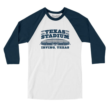 Texas Stadium Men/Unisex Raglan 3/4 Sleeve T-Shirt-Allegiant Goods Co. Vintage Sports Apparel
