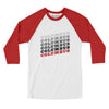 Columbus Vintage Repeat Men/Unisex Raglan 3/4 Sleeve T-Shirt-White|Red-Allegiant Goods Co. Vintage Sports Apparel