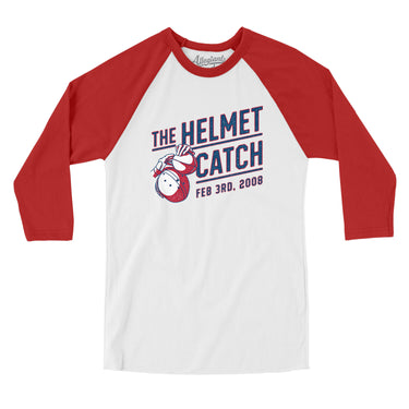 The Helmet Catch Men/Unisex Raglan 3/4 Sleeve T-Shirt-Allegiant Goods Co. Vintage Sports Apparel