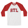 ATL Varsity Men/Unisex Raglan 3/4 Sleeve T-Shirt-White|Red-Allegiant Goods Co. Vintage Sports Apparel