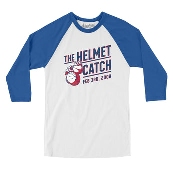 The Helmet Catch Men/Unisex Raglan 3/4 Sleeve T-Shirt-Allegiant Goods Co. Vintage Sports Apparel